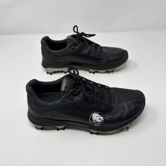 ECCO Golf Shoes Womens 37 Snoopy Prints Black YAK Leather - Picture 6 of 12